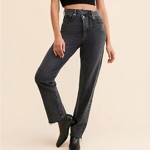 Agolde Criss Cross Black Jeans